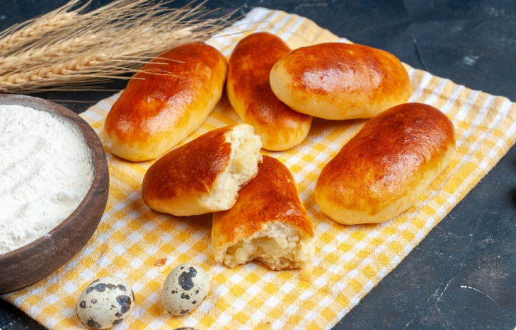 пирожки рисом и творогом